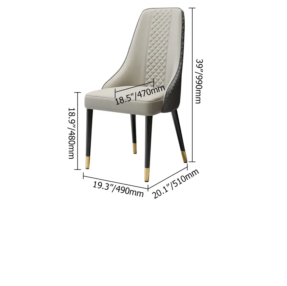 Walls Nation - Valtice Dining Chair  / 49 x 51 CM Leather
