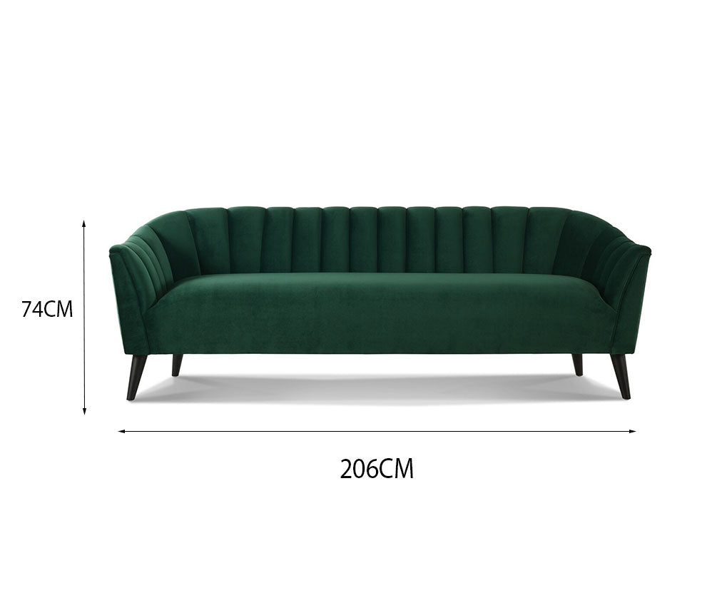 Walls Nation - Florence / 3S. Velvet Sofa