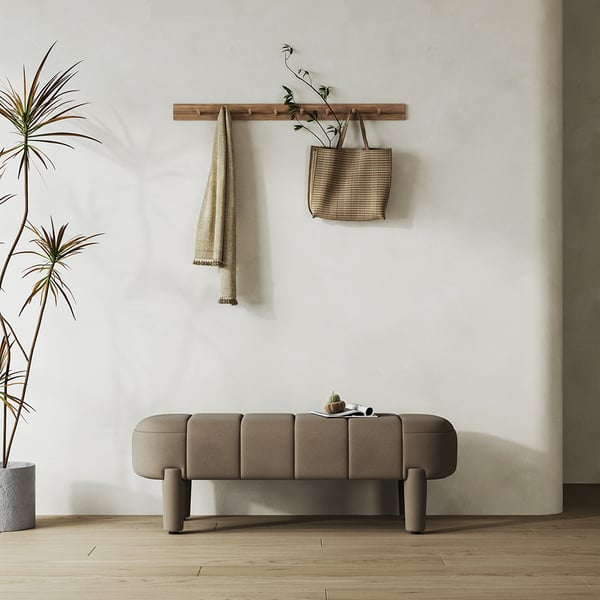 Adin Matt Velvet Bench / Premium Upholstery - Walls Nation