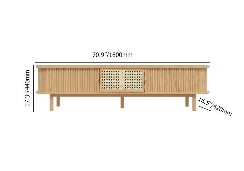 Aislin TV Table / Full Beech 180 x 44 CM - Walls Nation