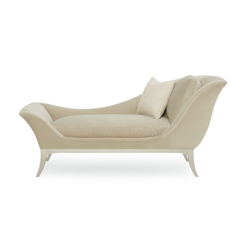 Cream chaise on sale lounge chair