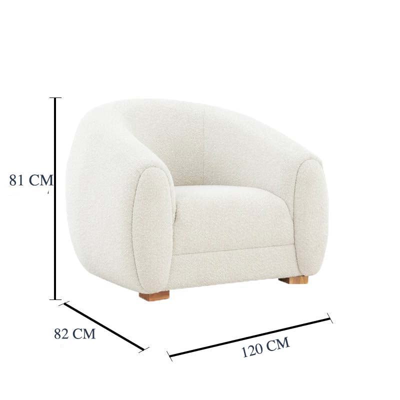 Aria Sofa Chair / Boucle Upholstery - Walls Nation