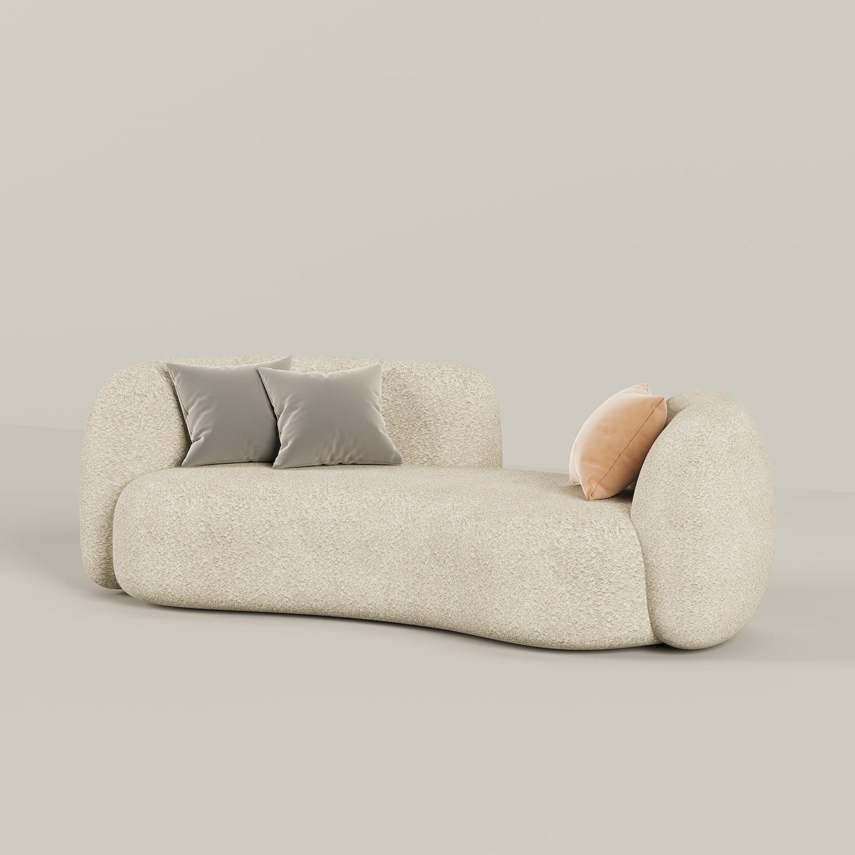 Aura Sofa 3S / Beige Boucle - Walls Nation