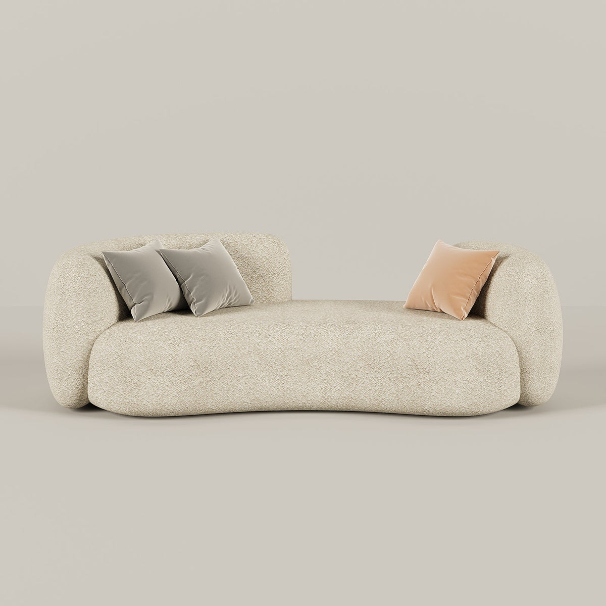 Aura Sofa 3S / Beige Boucle - Walls Nation