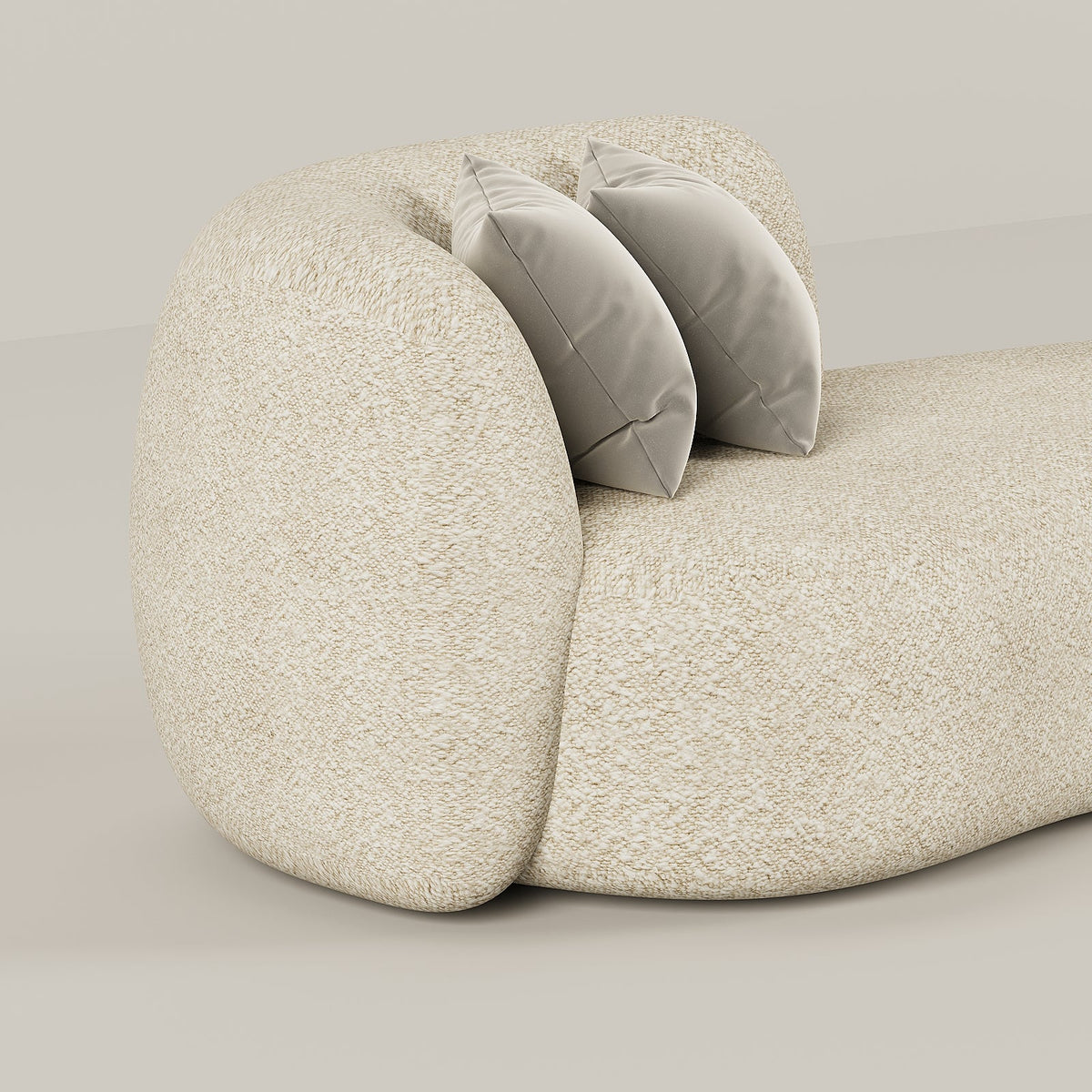 Aura Sofa 3S / Beige Boucle - Walls Nation