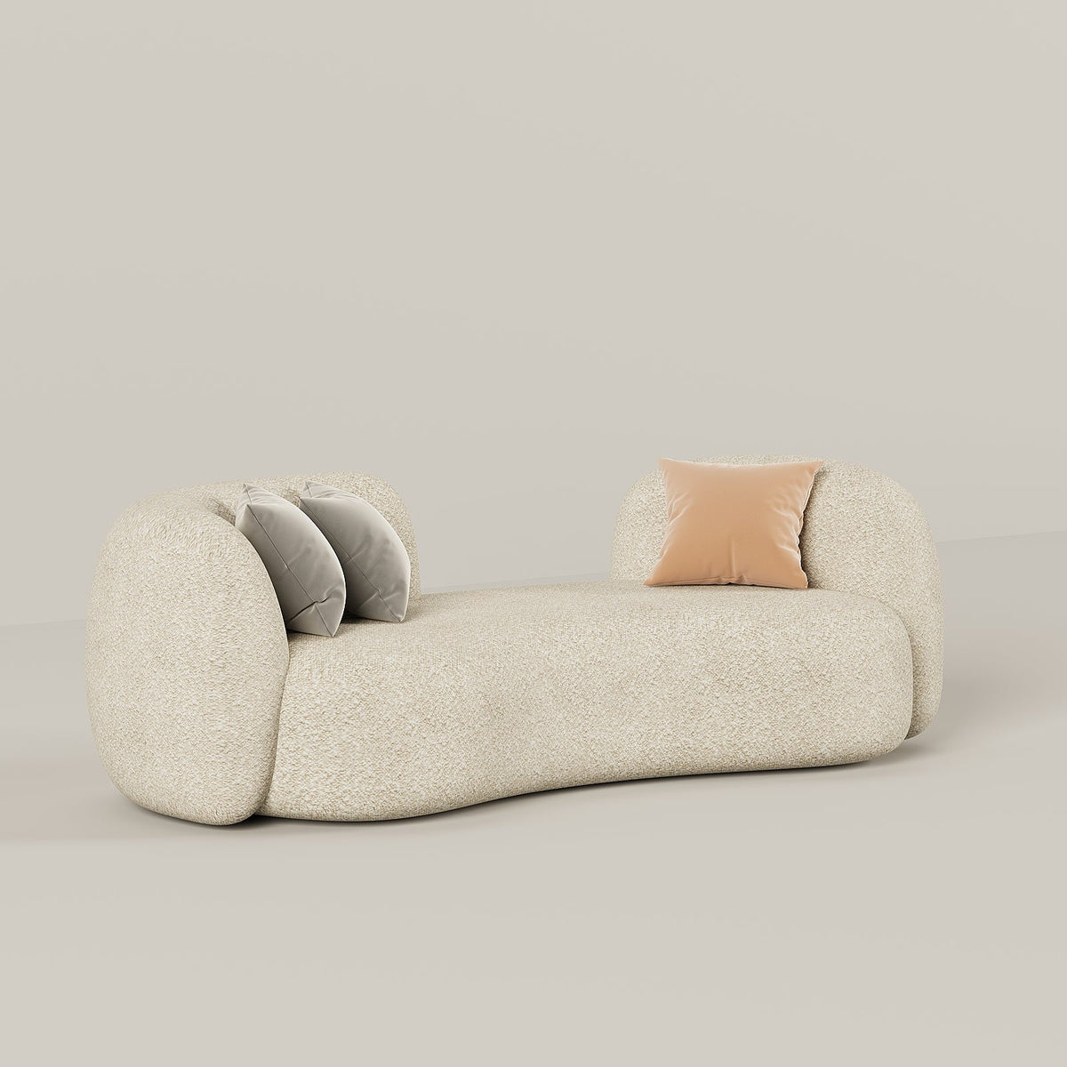 Aura Sofa 3S / Beige Boucle - Walls Nation