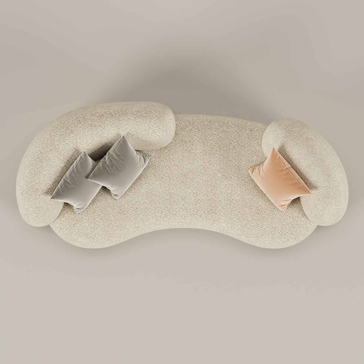 Aura Sofa 3S / Beige Boucle - Walls Nation