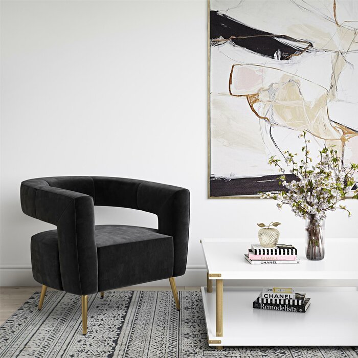 Aurora Arm Chair / 72 x 81 CM Velvet Upholstery - Walls Nation
