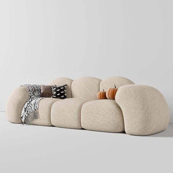 Bronco Sofa 3S / Premium Beige Boucle – premium Sofas by Walls Nation UAE & Saudi Arabia