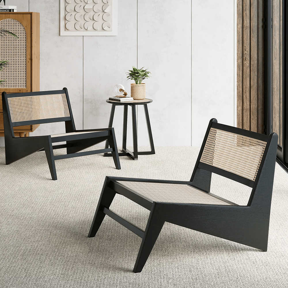 Calabria Wood Lounge Chair / 56 x 59 CM - Walls Nation