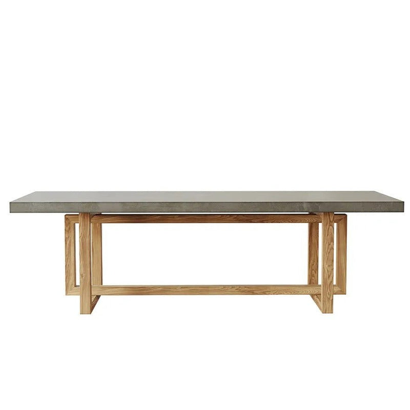 Cinzia Oak Dining Table / Concrete Top - Walls Nation