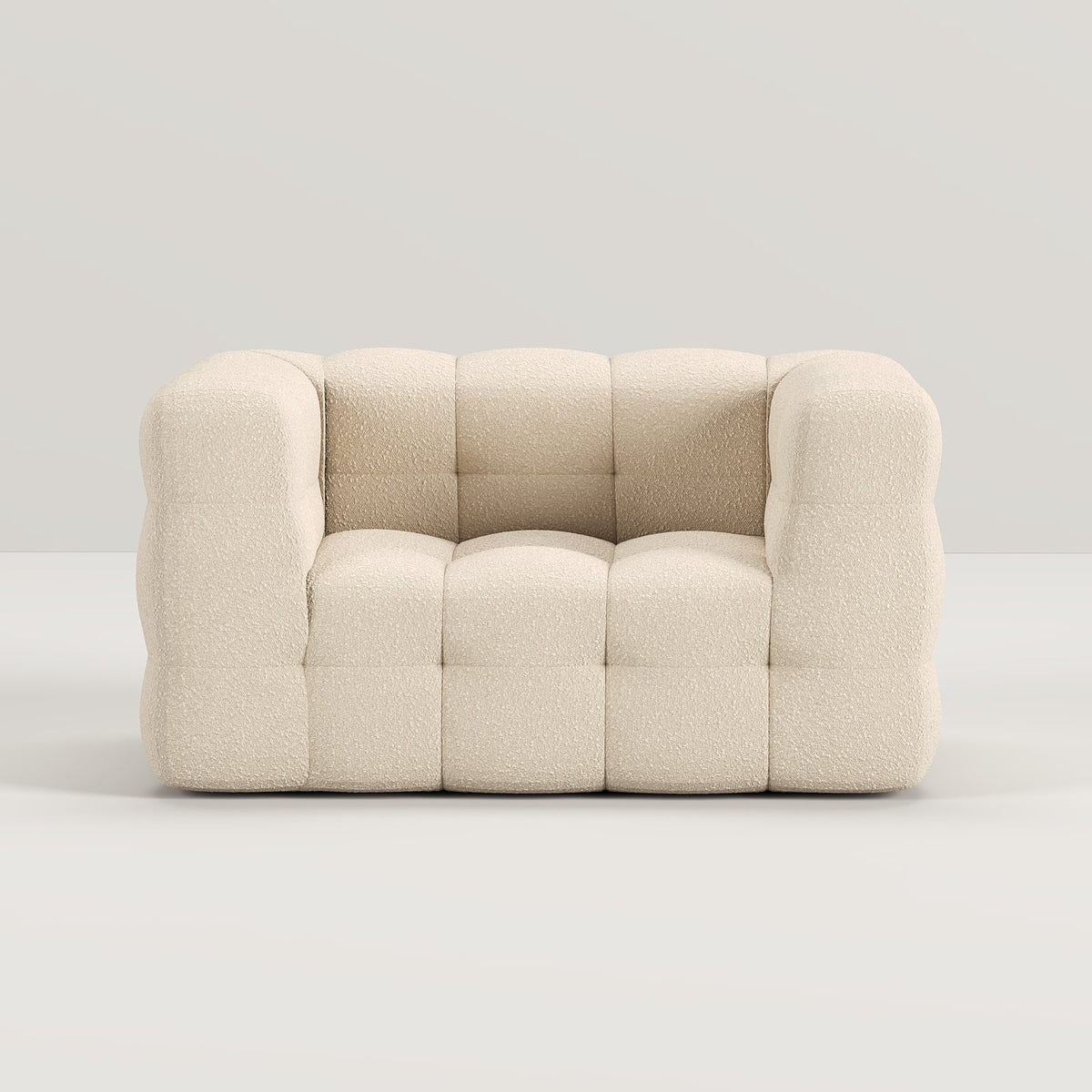 Coco Tufted Armchair / Off-White Boucle - Walls Nation