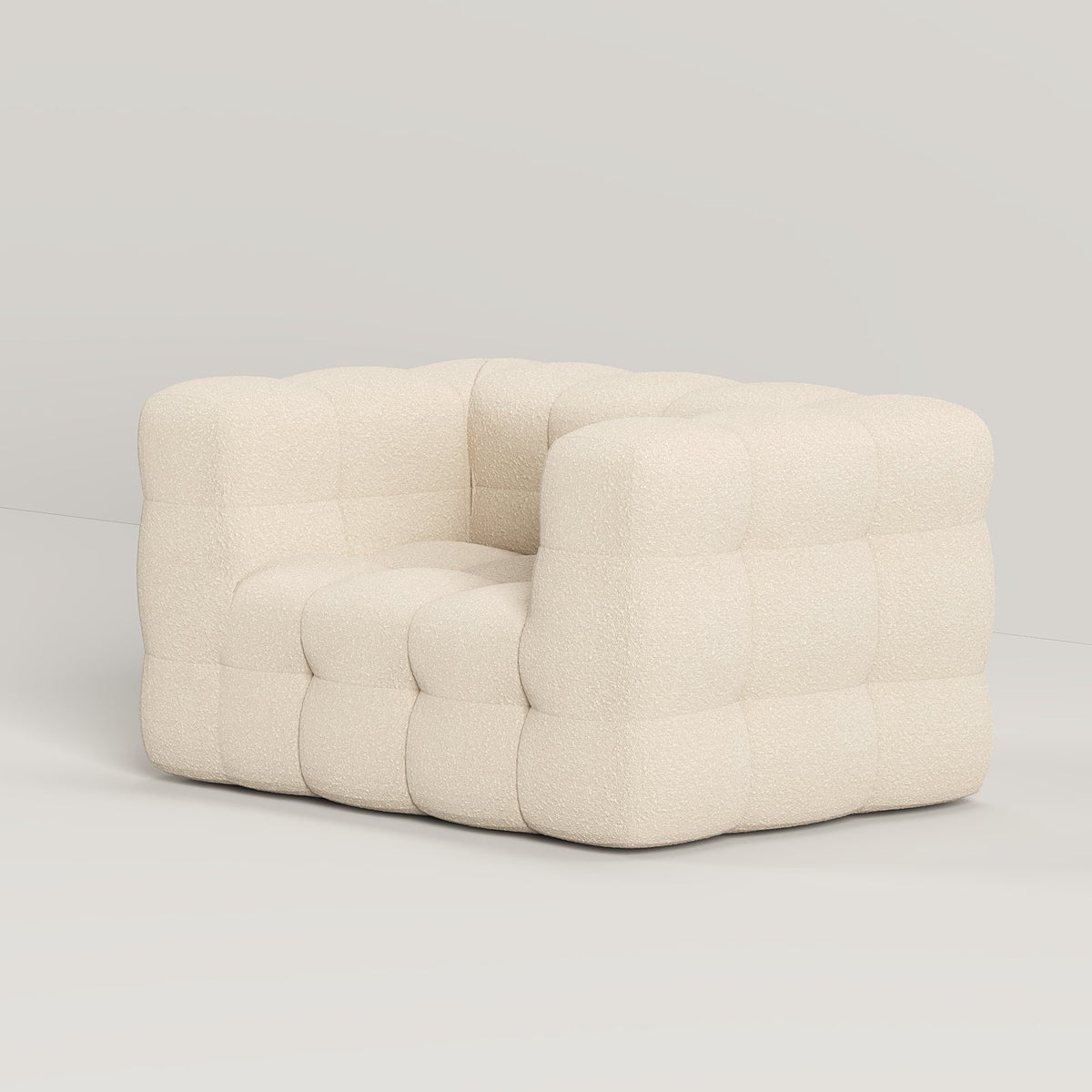 Coco Tufted Armchair / Off-White Boucle - Walls Nation