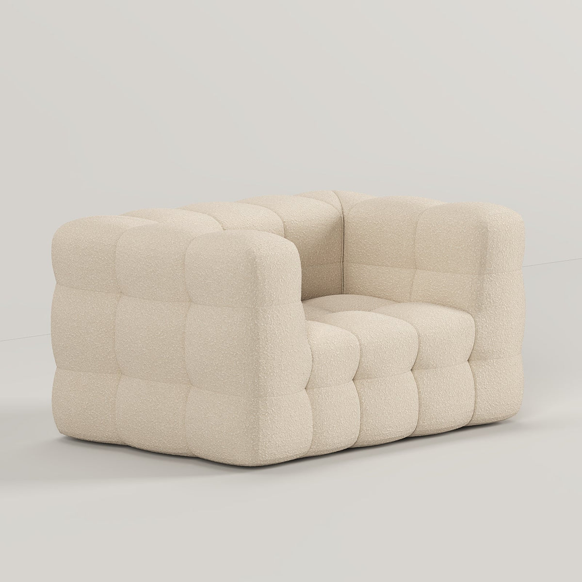 Coco Tufted Armchair / Off-White Boucle - Walls Nation