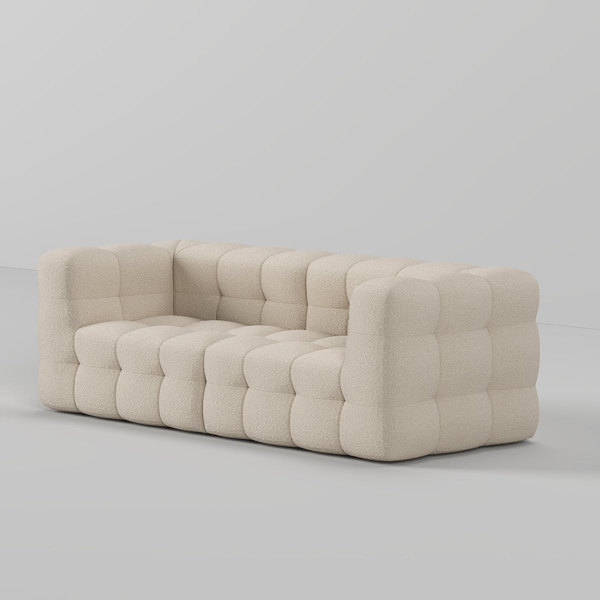 COCO Tufted Sofa 2S / Beige Boucle - Walls Nation