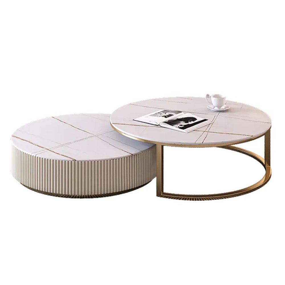 Cremea Coffee Table / Genuine Marble Top - Walls Nation