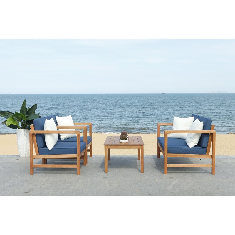 Cresto Outdoor Teak Wood Set / 4 People. - Walls Nation