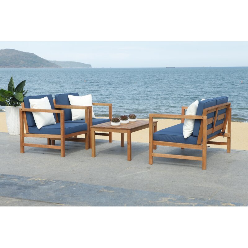 Cresto Outdoor Teak Wood Set / 4 People. - Walls Nation