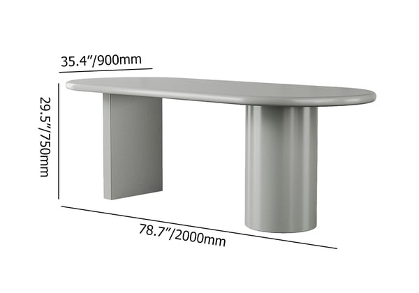Dionne V2 Concrete Dining Table / (Indoor-Outdoor) - Walls Nation