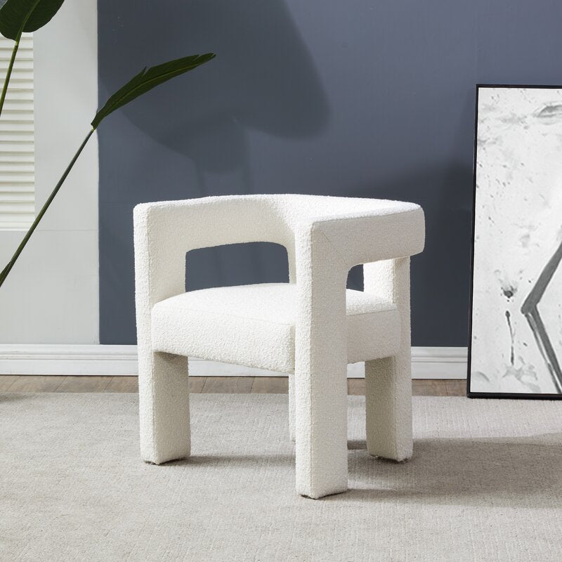 Ellery Skeleton Chair / Boucle & Velvet Upholstery - Walls Nation