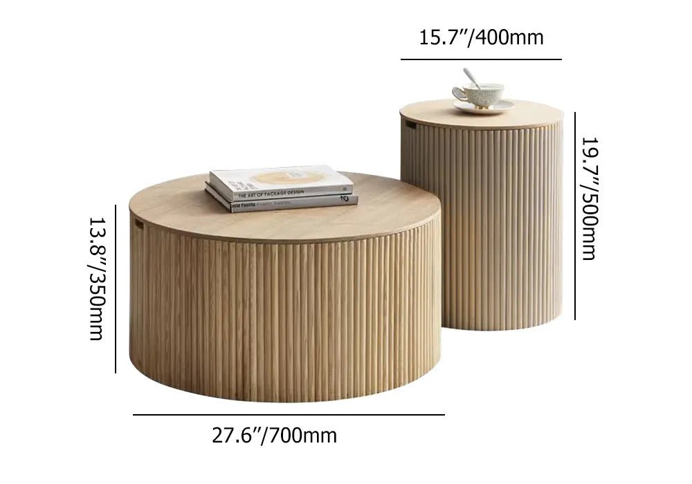 Fabian Coffee Table Set / Ash wood - Walls Nation