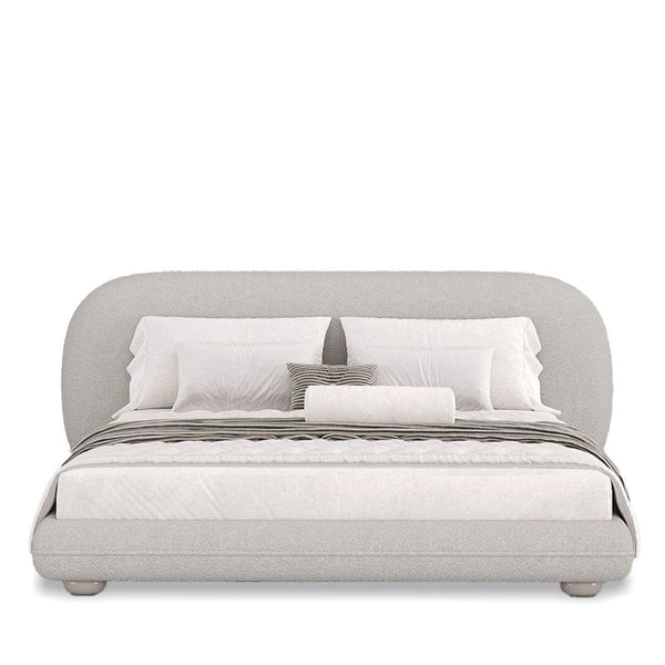 Fellow Bed / Greige Boucle – premium Bed by Walls Nation UAE & Saudi Arabia