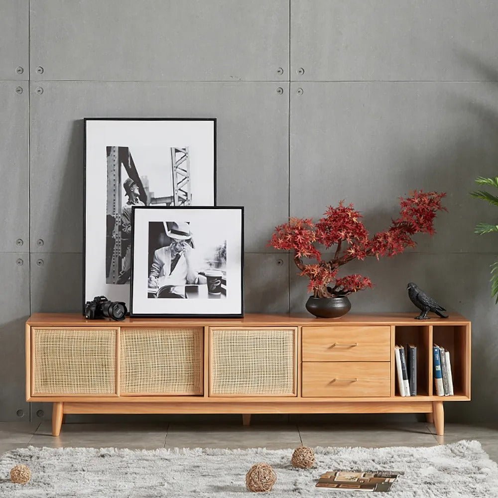 Gal TV Unit Beech Rattan