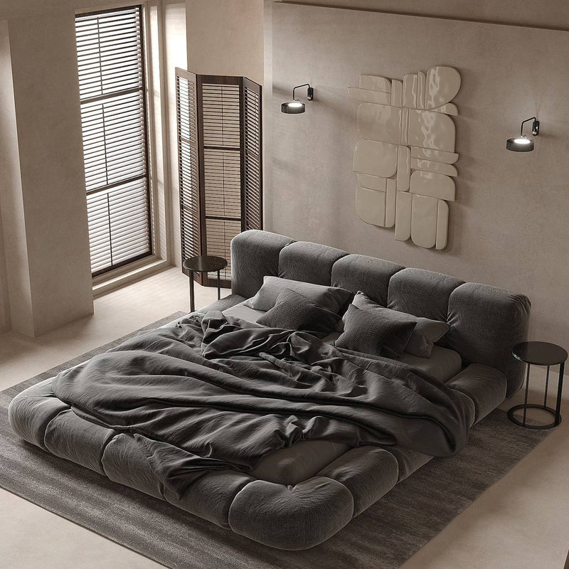 Haruki Japanese Platform Bed / Premium Linen - Walls Nation