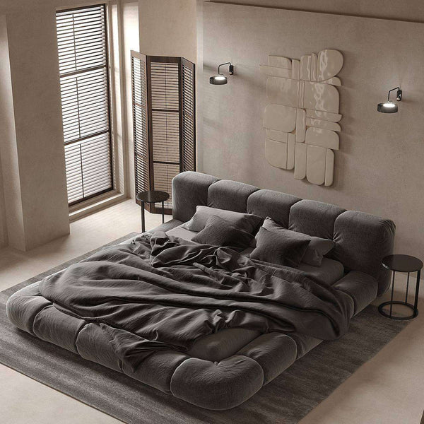 Haruki Japanese Platform Bed / Premium Linen – premium Bed by Walls Nation UAE & Saudi Arabia