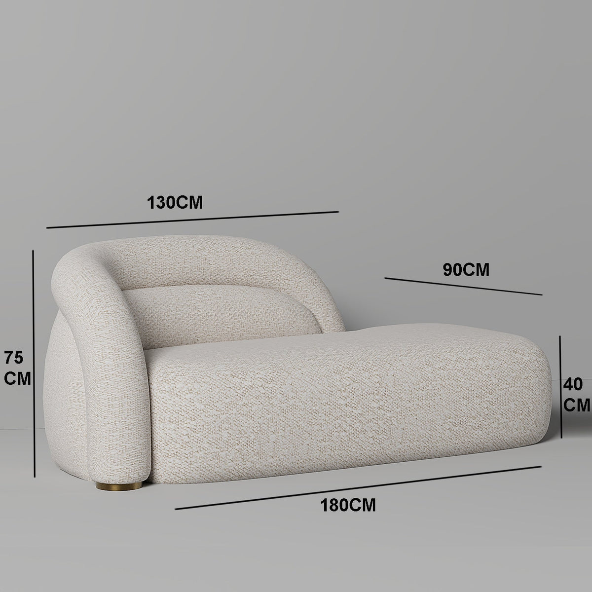 Holla Sofa 2S / Beige Boucle - Walls Nation