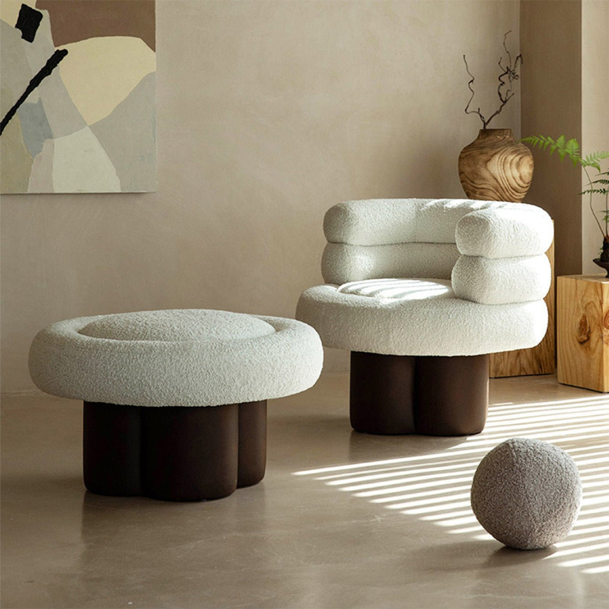 Irson Chair / Boucle Upholstery - Walls Nation