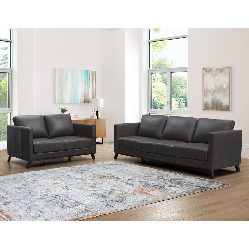 Jack Leather Sofa Set - Walls Nation