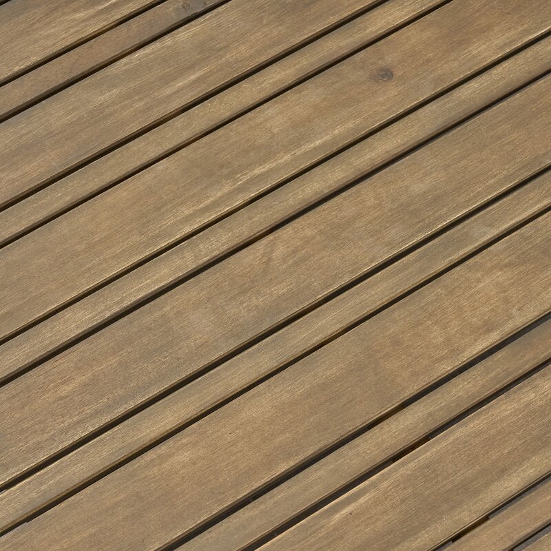 Brown Teak / Dark Blue Seating