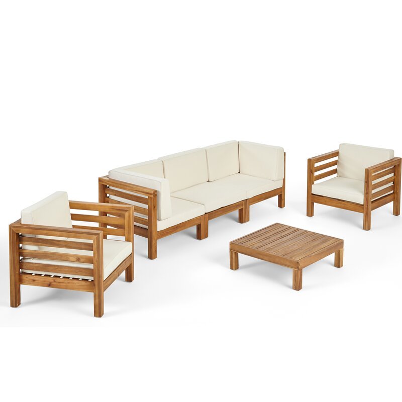 Ketut Outdoor Teak Set / 5 People - Walls Nation