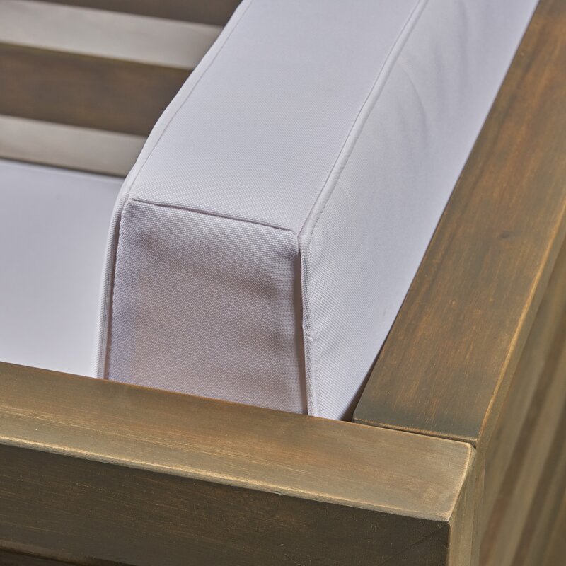 Brown Teak / White Seating