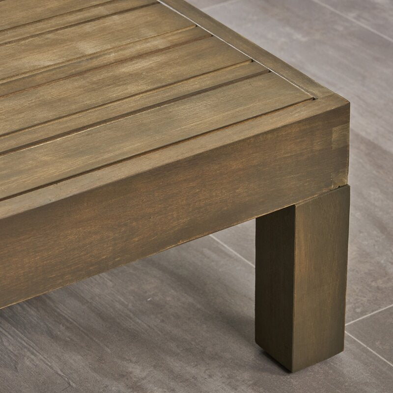Brown Teak / Dark Blue Seating