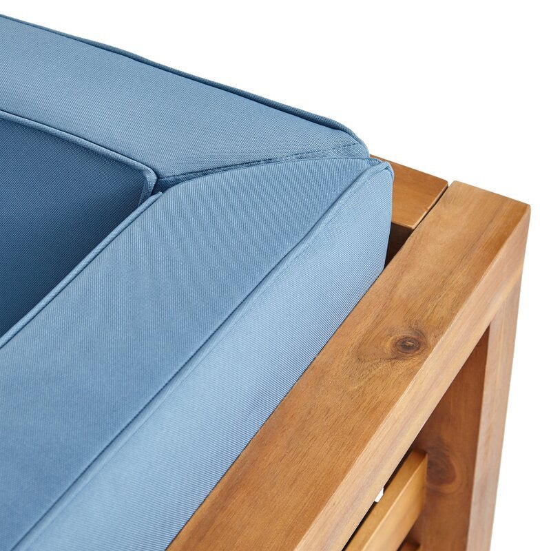 Natural Teak / Light Blue Seating