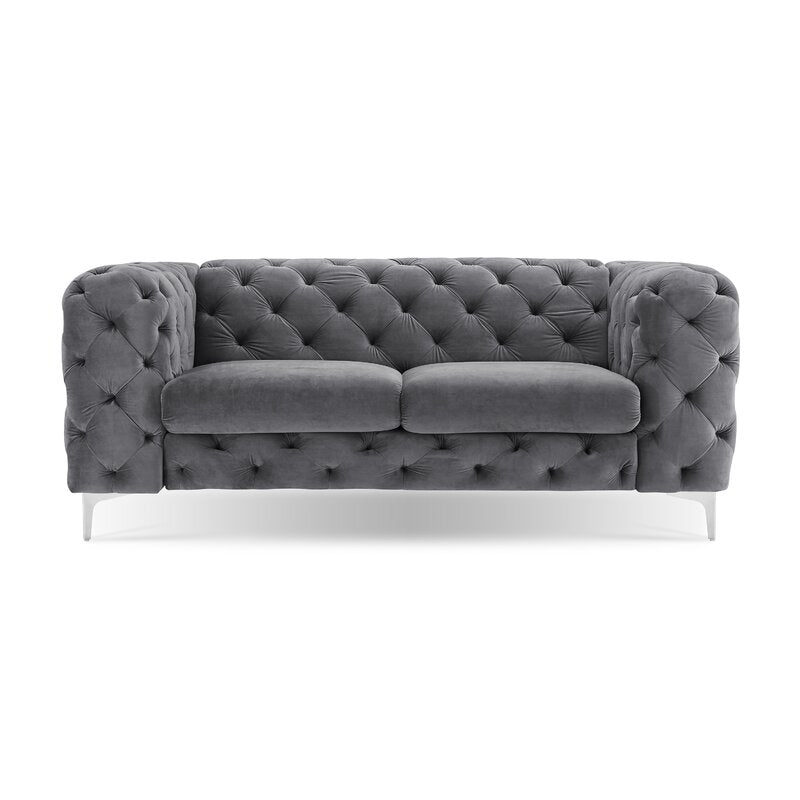 Koffler Chesterfield Sofa / 180 x 100 CM 2S. Velvet Upholstery - Walls Nation