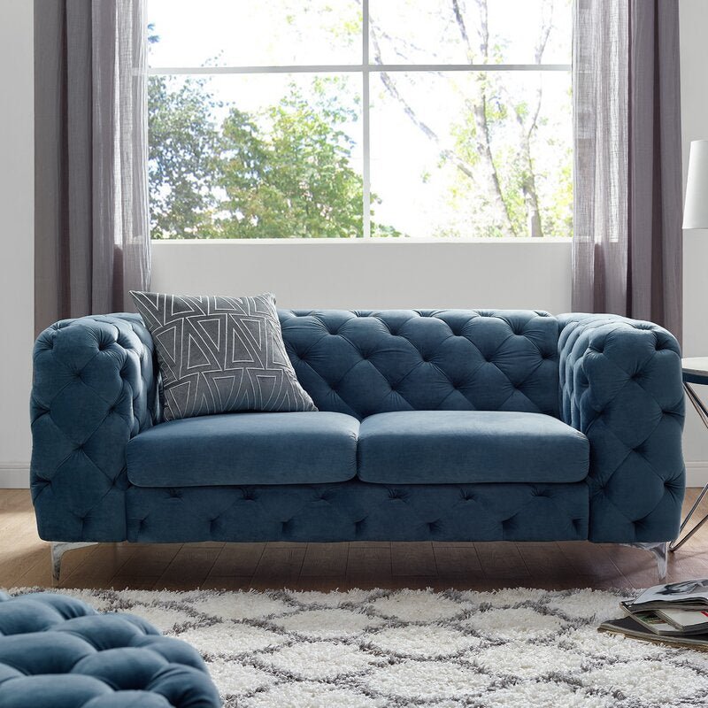 Koffler Chesterfield Sofa / 180 x 100 CM 2S. Velvet Upholstery - Walls Nation