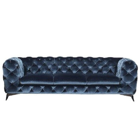 Koffler Chesterfield Sofa / 245 x 100 CM 3S. Velvet Upholstery - Walls Nation