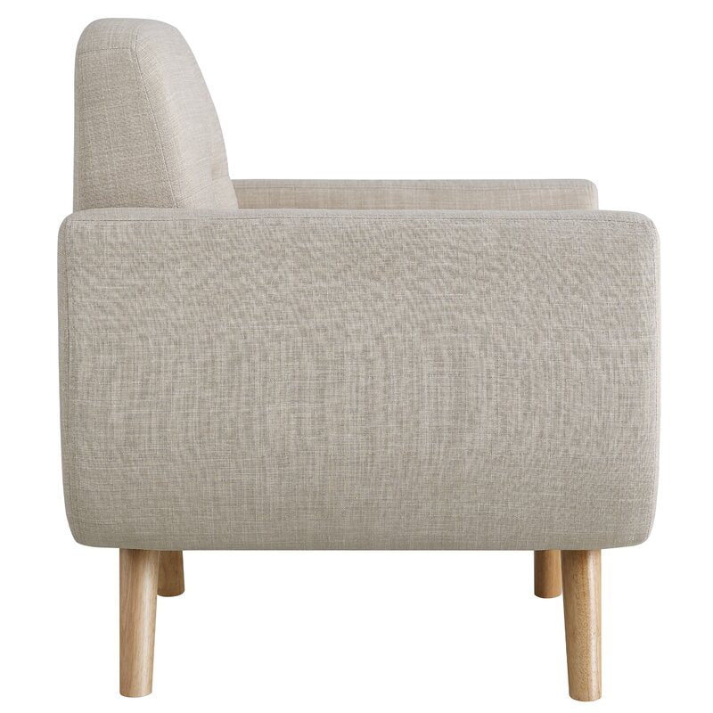 Leonie Arm Chair / Linen Upholstery - Walls Nation