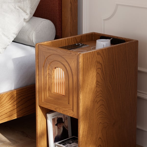 Lydia Nightstand With Light - Walls Nation
