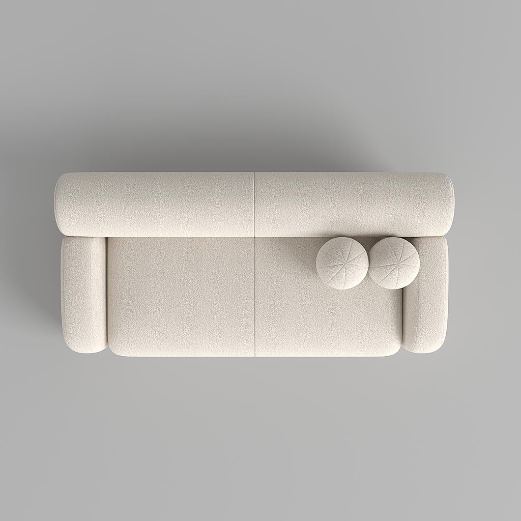 Malta Sofa 2S / White Boucle - Walls Nation