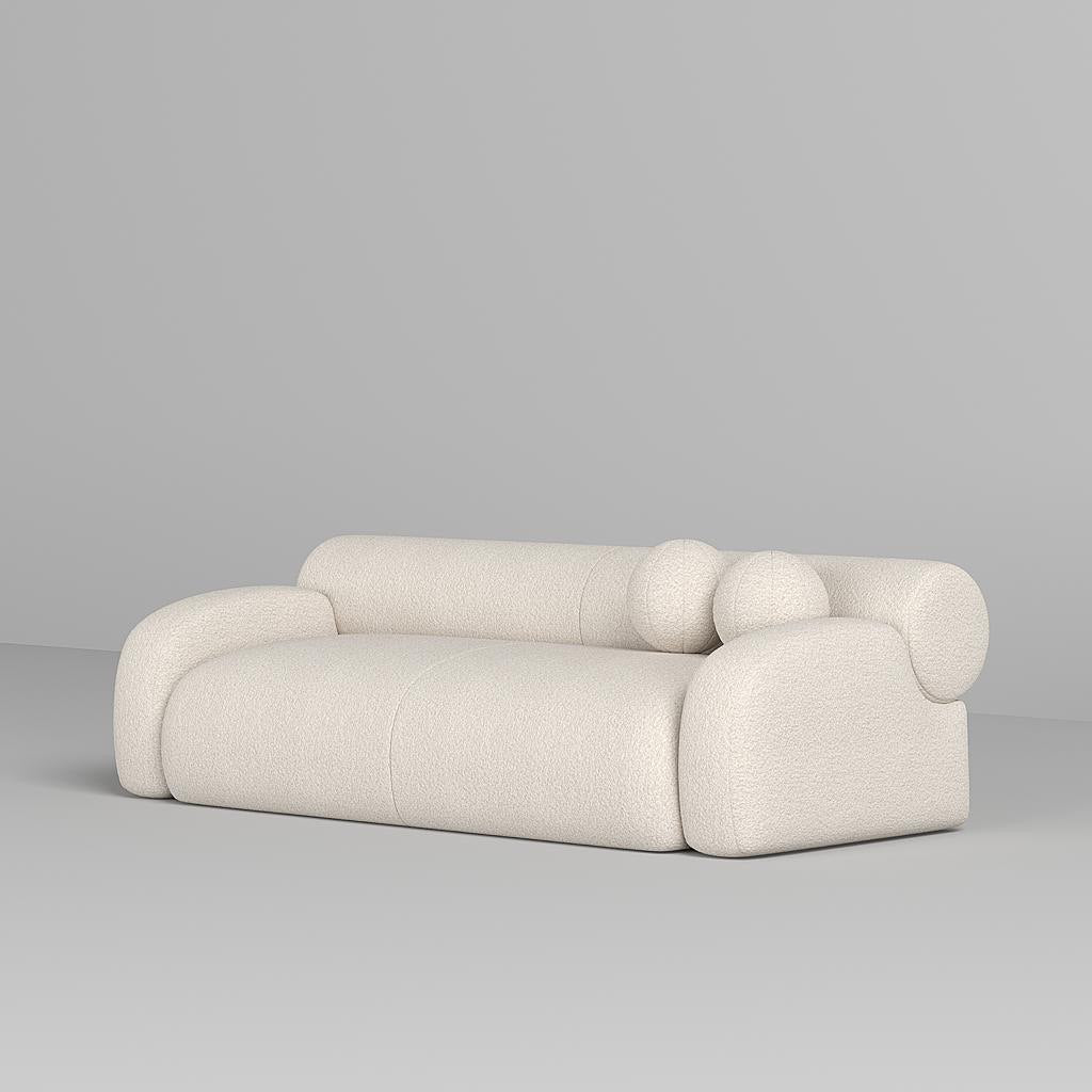 Malta Sofa 2S / White Boucle - Walls Nation