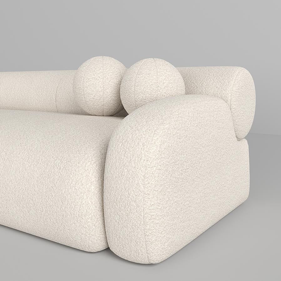 Malta Sofa 2S / White Boucle - Walls Nation