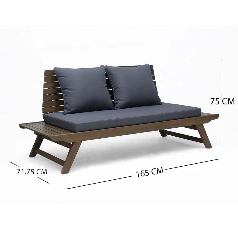 Natural Teak / Dark Grey Seating