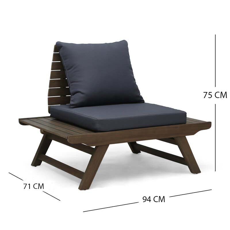 Natural Teak / Dark Grey Seating