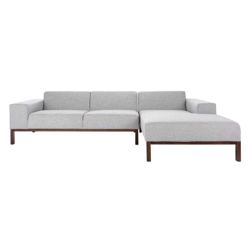 Mia Mid-Century Sectional / 278 x 157 CM Linen Upholstery - Walls Nation