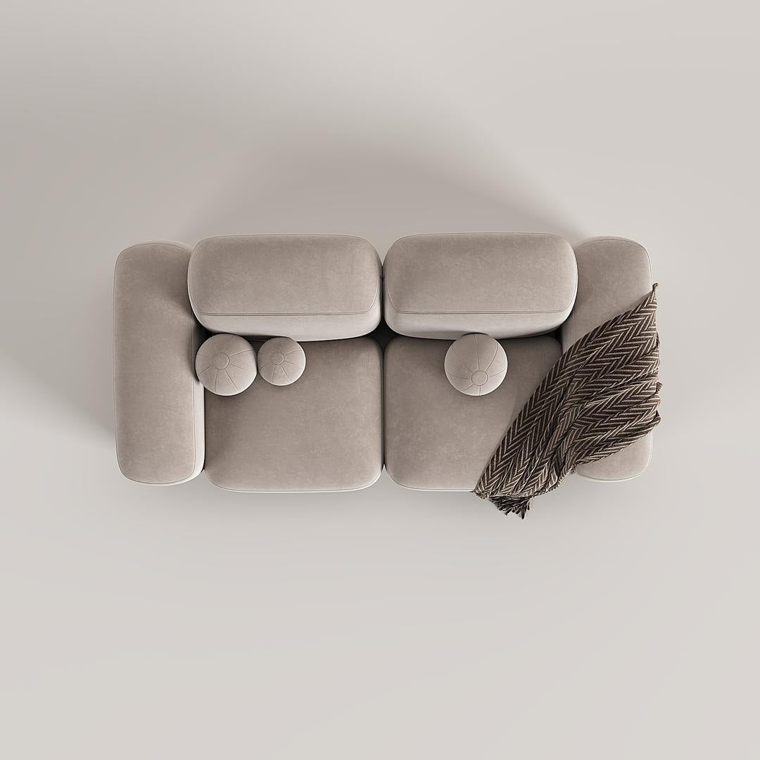 Montana Sofa 2S / Grey Premium Leather - Walls Nation