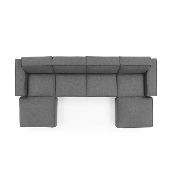 Moscow 4S. Cloud Modular Sofa / 420 W x 192 CM Jade Upholstery - Walls Nation